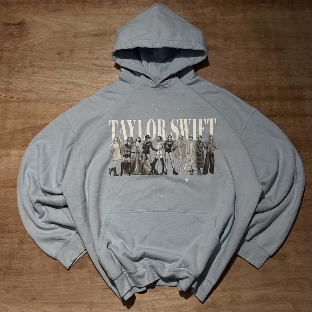 Taylor Swift Midnights Eras Graphic Blue Pullover Hoodie Size 2XL